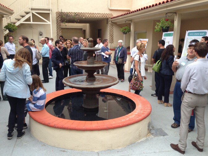 Residents and business owners attend an open house on zoning in Frogtown before a public hearing on the topic.