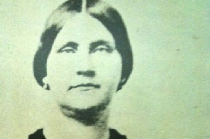 Portrait of Mary Surratt, convicted for conspiring to assassinate President Lincoln in 1865. She was the first woman to be hanged by the U.S. government.