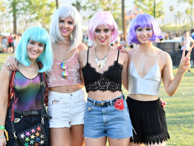 INDIO, CA - APRIL 15:  Festivalgoers attend day 2 of the 2017 Coachella Valley Music & Arts Festival Weekend 1 at the Empire Polo Club on April 15, 2017 in Indio, California.  (Photo by Frazer Harrison/Getty Images for Coachella)