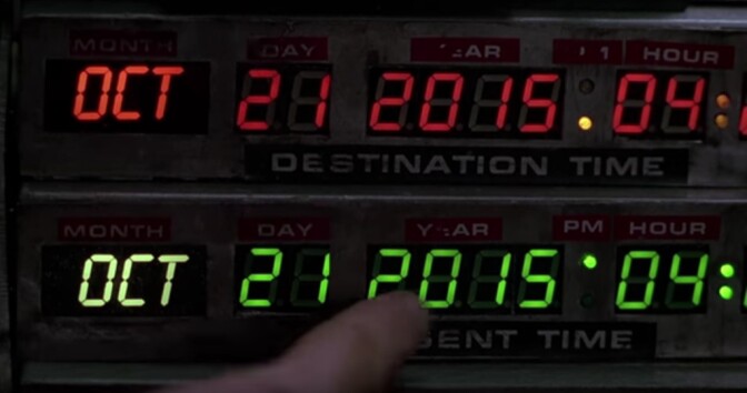 A screen grab from YouTube of a trailer for 'Back to the Future II.'