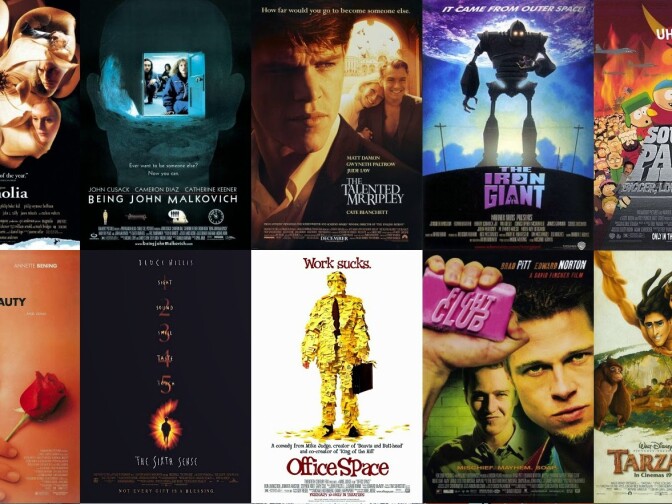 A collage of films from 1999.