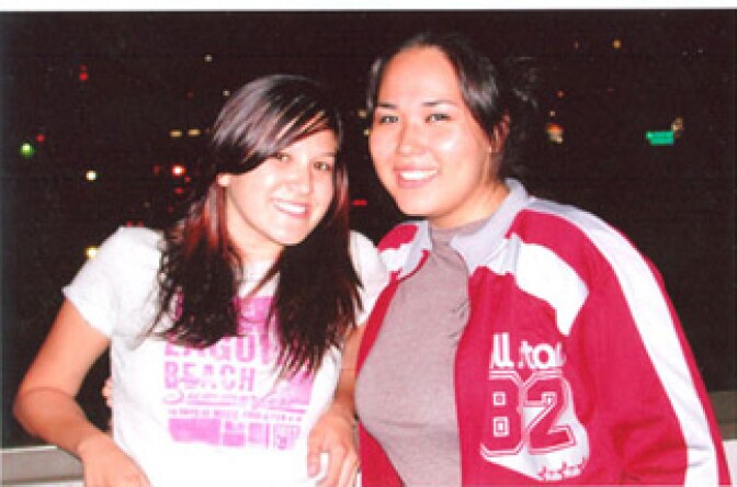 Lenie Lim and her friend Damary Machuca back in the day.