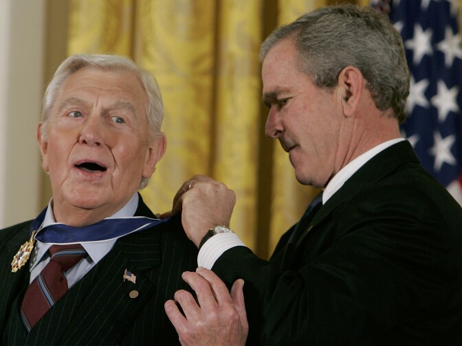 In 2005, President George W. Bush honored Griffith with the Presidential Medal of Freedom for "demonstrating the finest qualities of our country."