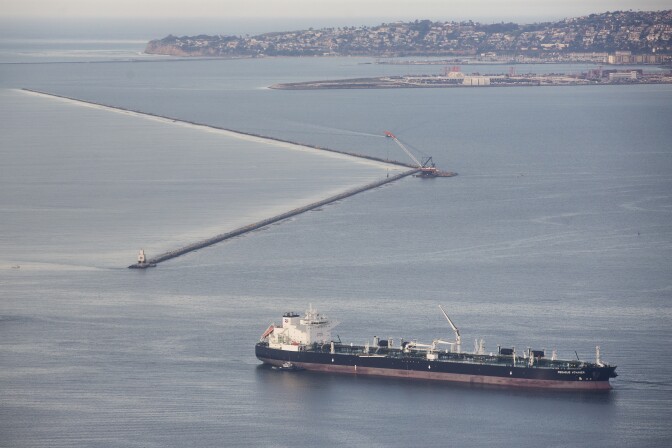 The Port of Long Beach as seen on Thursday morning, Jan. 21, 2016.