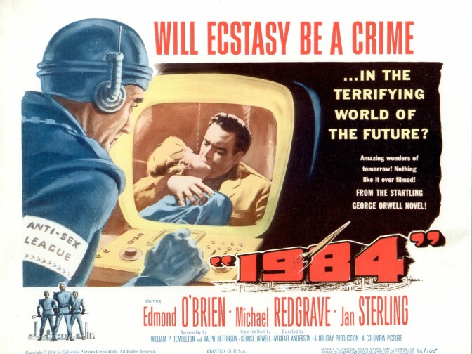 Edmund O'Brien and Jan Sterling in 1984. (Columbia Picture 1956)