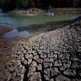 ROSS, CALIFORNIA - APRIL 21: Dry cracked earth is visible along the banks of Phoenix Lake on April 21, 2021 in Ross, California. Marin County became the first county in California to impose mandatory water-use restrictions that are set to take effect May 1. Residents will be ordered to refrain from washing cars at home, refilling pools and only water lawns once a week. California Gov. Gavin Newsom declared a drought emergency in Sonoma and Mendocino counties as the worsening drought takes hold in the state. (Photo by Justin Sullivan/Getty Images)