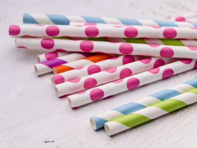 Paper straws.
