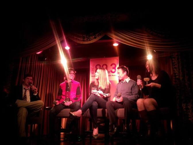 Off-Ramp host and Classic Cocktails moderator John Rabe, Javier Cabral, Krista Simmons, Daniel Djang, and Naomi Schimek at The Virgil in Silverlake.