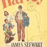 Original 1950 poster for the Jimmy Stewart classic movie, Harvey.