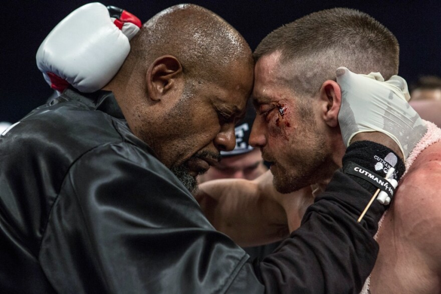 Forest Whitaker and Jake Gyllenhaal in "Southpaw."