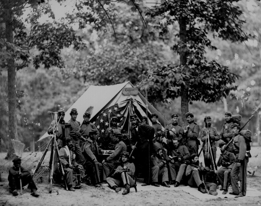 Image of soldiers during the Civil War. 