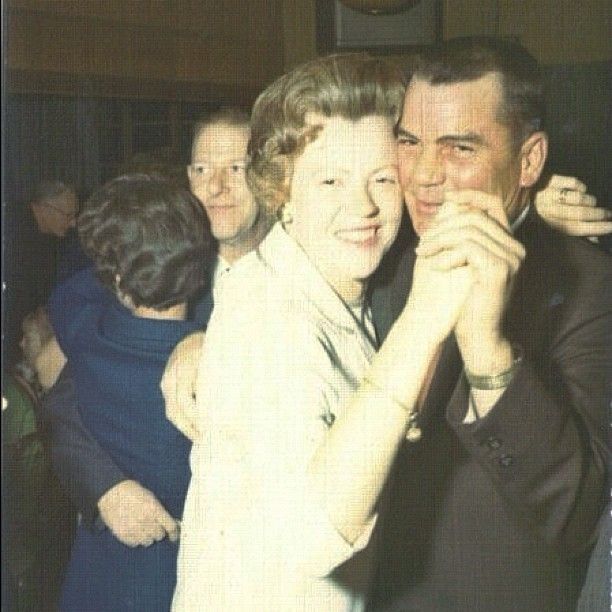 Kate Carter's grandparents dance together. Carter found this photo as her family cleaned out Jean's house and posted it to Instagram.