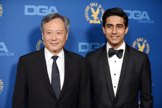 Director Ang Lee (L) and actor Suraj Sharma at the 65th annual Directors Guild Of America Awards held February 2, 2013 at the Grand Ballroom at Hollywood & Highland in Hollywood, California.