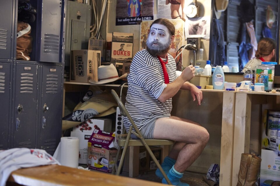 Zach Galifianakis in his new comedy series "Baskets."