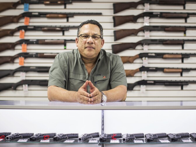 Vincent Torres is the owner of Bullseye Sport in Riverside. Torres came to the United States from Cuba at seven years old. He's been in the firearm industry since 1977.