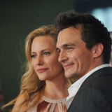 NEW YORK, NY - AUGUST 13:  Aimee Mullins and actor Rupert Friend attend the New York premiere of "Hitman Agent 47" at AMC Empire 25 theater on August 13, 2015 in New York City.  (Photo by Ben Gabbe/Getty Images)