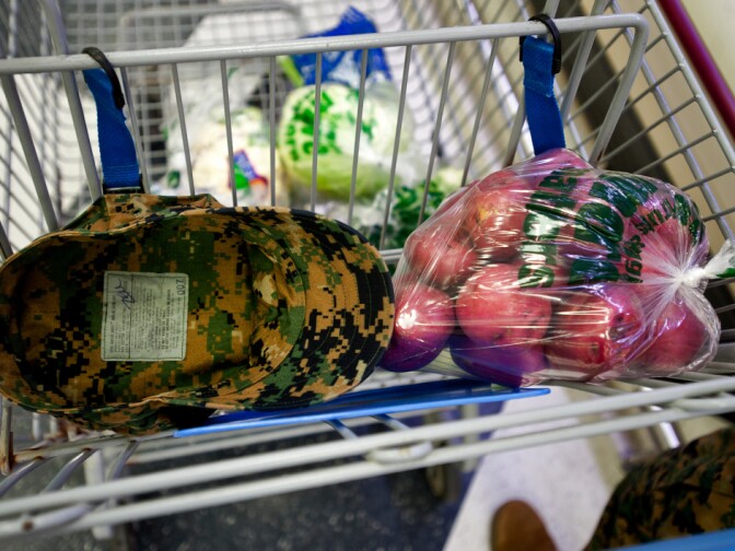 The Camp Pendleton commissary remains open on Tuesday, in order to sell off perishable goods. But base officials expect it to close by Wednesday. Federal government subsidies come from the Department of Defense.