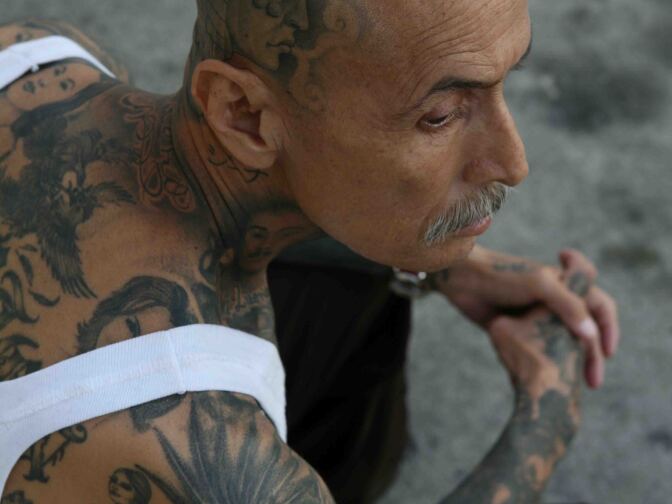 Edward "Chuco" Cabellero was on fo the first two Chicanos to adorn most of his body with black and grey tattoos. 