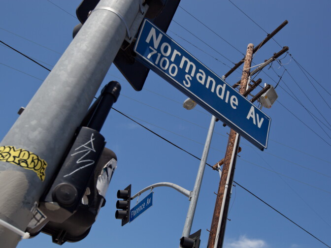 The intersection of Florence and Normandie avenues became a flash point in the early hours of the riots in 1992.