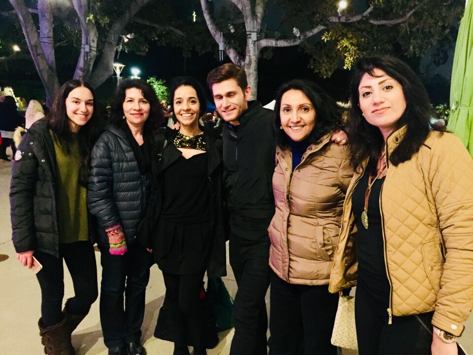 Paymaneh Simini (right) brought a group of friends to the show