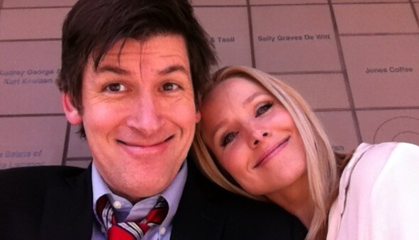 Off-Ramp host John Rabe's selfie with Kristen Bell, star of "Veronica Mars."