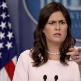 WASHINGTON, DC - JUNE 04:  White House press secretary Sarah Huckabee Sanders answers questions during the daily briefing at the White House June 4, 2018 in Washington, DC. Sanders answered a range of questions related primarily to assertions made by members of U.S. Donald Trump's legal team regarding the investigation being conducted by special counsel Robert Mueller. (Photo by Win McNamee/Getty Images)
