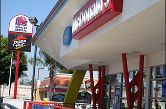 The Golden Arches have lots of competition in South LA--fast food joints line Crenshaw Boulevard.