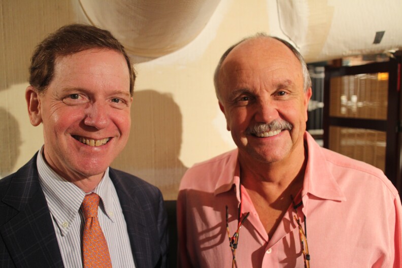 Ted Bosley, Gamble House Director (left) and Gamble family member Dyke Messler (right)