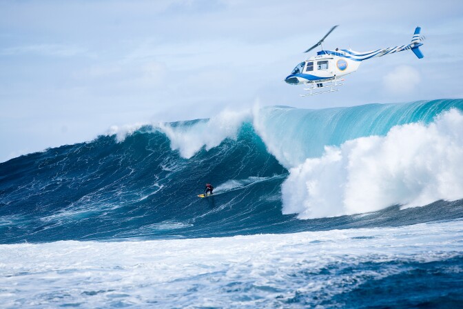 Still from the film "Storm Surfers 3D."