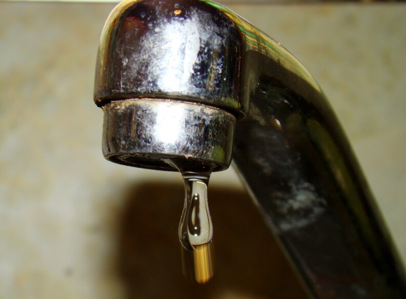 A leaky faucet.