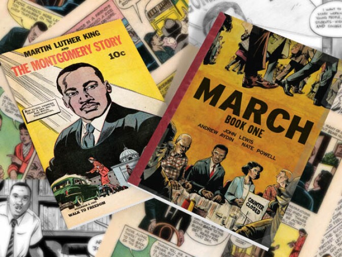John Lewis says the idea to publish "March" in graphic novel form was inspired by a comic book he read about Martin Luther King Jr.