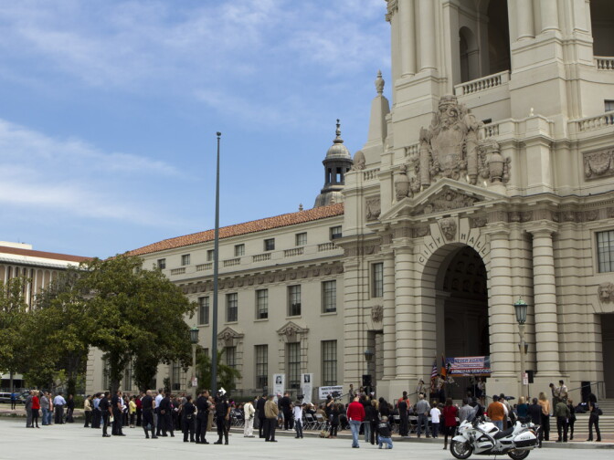 The Armenian Community Coalition holds the 97th Armenian Genocide Commemoration on the steps of Pasadena City Hall to coincide with the beginning of the Armenian Genocide on April 24, 1915.
