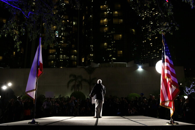 California Democratic Party chairman John Burton speaks at the California Democrats State Convention on Friday, March 7, 2014, in Los Angeles. Even in an election year that appears favorable for national Republicans, California Democrats are confident they will retain their iron grip on state leadership and possibly enrich their share of House seats in Washington. (AP Photo/Jae C. Hong)