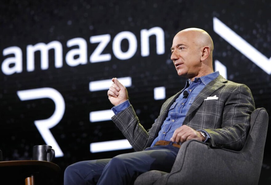 Jeff Bezos speaks at the the Amazon re:MARS convention in Las Vegas. (John Locher, File/AP Photo)
