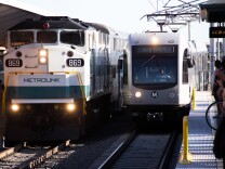 Metrolink and Gold Line at Union Station.