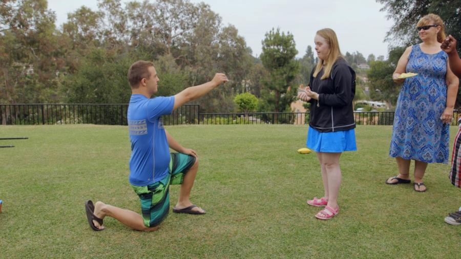 Sean McElwee and girlfriend Caroline on the television series "Born This Way."
