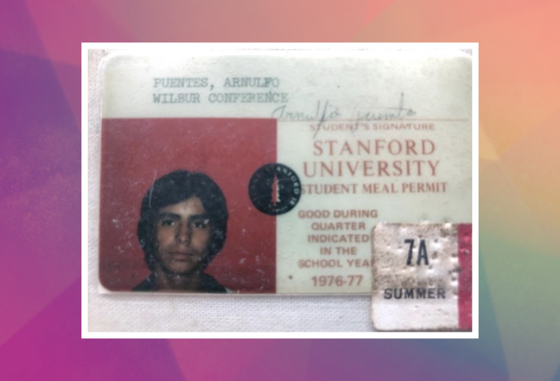 An old Stanford University student identification card.