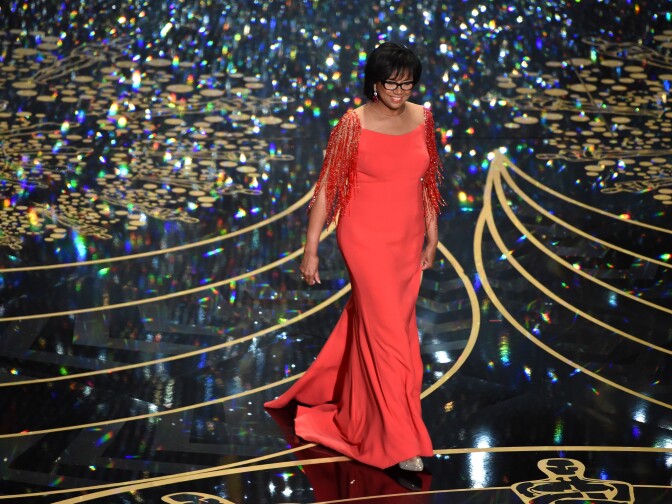 HOLLYWOOD, CA - FEBRUARY 28:  Academy of Motion Picture Arts and Sciences President Cheryl Boone Isaacs speaks onstage during the 88th Annual Academy Awards at the Dolby Theatre on February 28, 2016 in Hollywood, California.  (Photo by Kevin Winter/Getty Images)