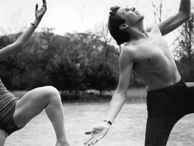 Hazel Larsen Archer, Elizabeth Schmitt Jennerjahn and Robert Rauschenberg, ca. 1952. Gelatin silver print.