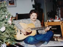 David Witthuhn seated near a Christmas tree after the murder of his wife Manuela Witthuhn in 1981.