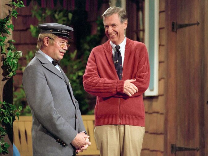 Fred Rogers, right, turned "Mr. Rogers' Neighborhood" into a beloved children's TV show.