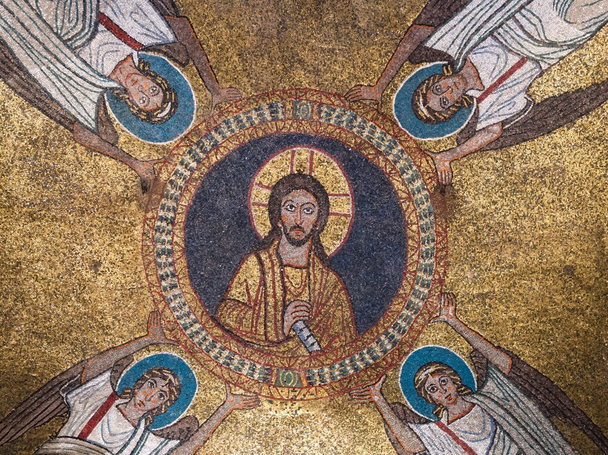 Rome's St. Zeno chapel was built by Pope St. Paschal I in honor of his mother. The ceiling, a gold mosaic, was intended as an interpretation of heaven.