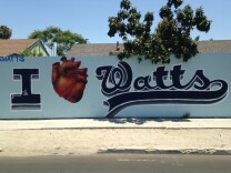 A mural near the historic Watts Train Station. 