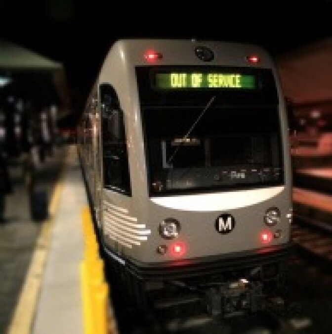 An out of service Metro train.