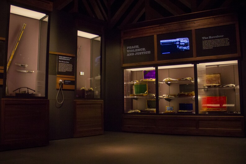 The Autry Museum's exhibit, Western Frontiers: Stories of Fact and Fiction, opens in the new George Gamble Firearms Gallery on July 27, 2013, as part of the Autry’s commemoration of the National Day of the Cowboy.