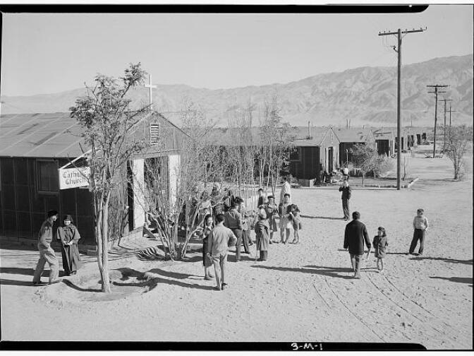 Catholic church, Manzanar Relocation Center. 