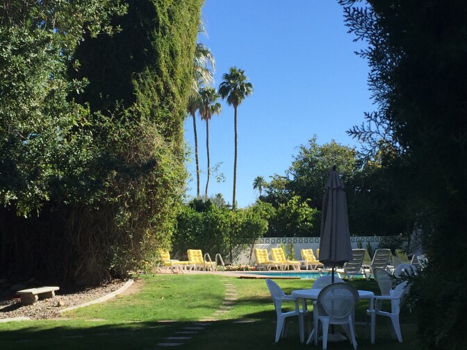 The grounds at the Ingleside Inn in Palm Springs.