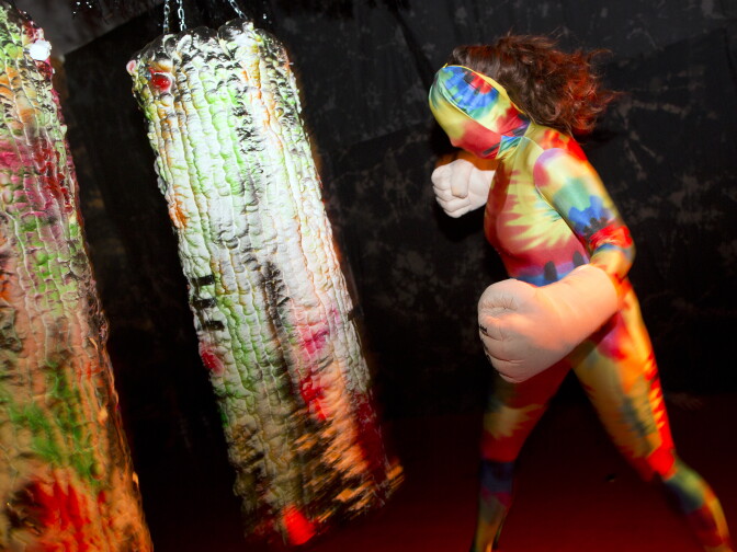 The haunted house is the creation of Toronto based-artists Deirdre Logue and Allyson Mitchell. USC's ONE Archives funded the 10-day haunted house in West Hollywood.