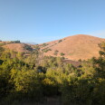 Rolling hillsides during sunset