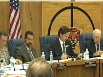 Members of the San Jacinto City Council at a hearing Sept. 3, 2009. Councilman Jim Ayres is at left.